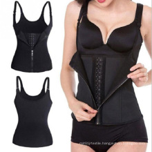 Ladies Body Belly Zipper Corset Neoprene Three-Layer Patch Wicking Vest And Shapewear